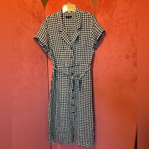 Quince 100% European Linen Button Front Shirtdress